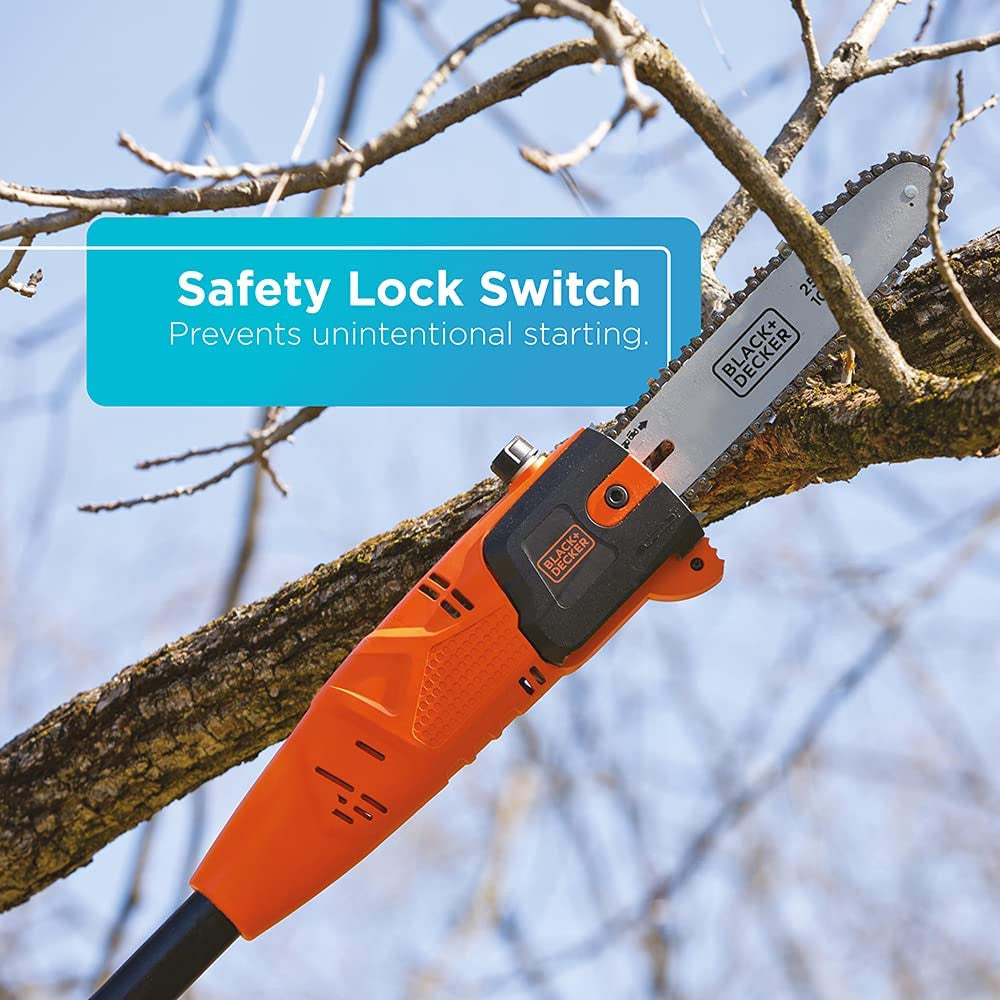 BLACK+DECKER Scie à perche sans fil alimentée par batterie au lithium-ion 20 V Max - Outil uniquement - LPP120B