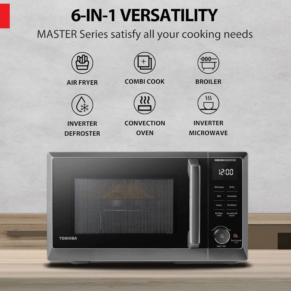 TOSHIBA ML2-EC09SAIT(BS) 6 in 1 Inverter Microwave Oven Air Fryer Combo