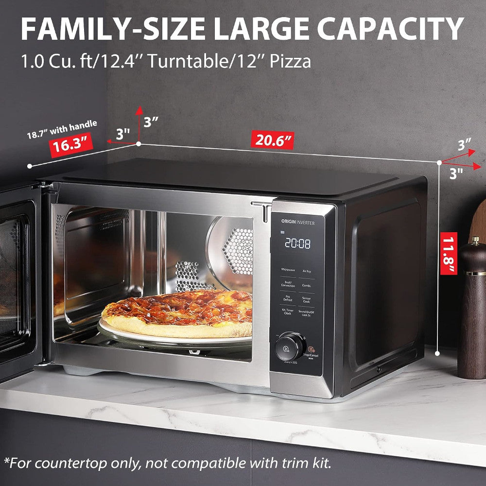 Four à micro-ondes de comptoir 7 en 1 TOSHIBA ML2-TC10SAIT(SS) avec friteuse à air - Qualité recertifiée avec la garantie Home Essentials