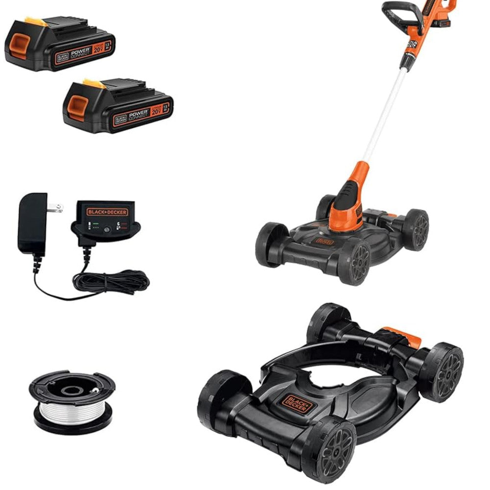 BLACK+DECKER Tondeuse compacte 3 en 1 20 V Max* au lithium de 12 pouces - MTC220