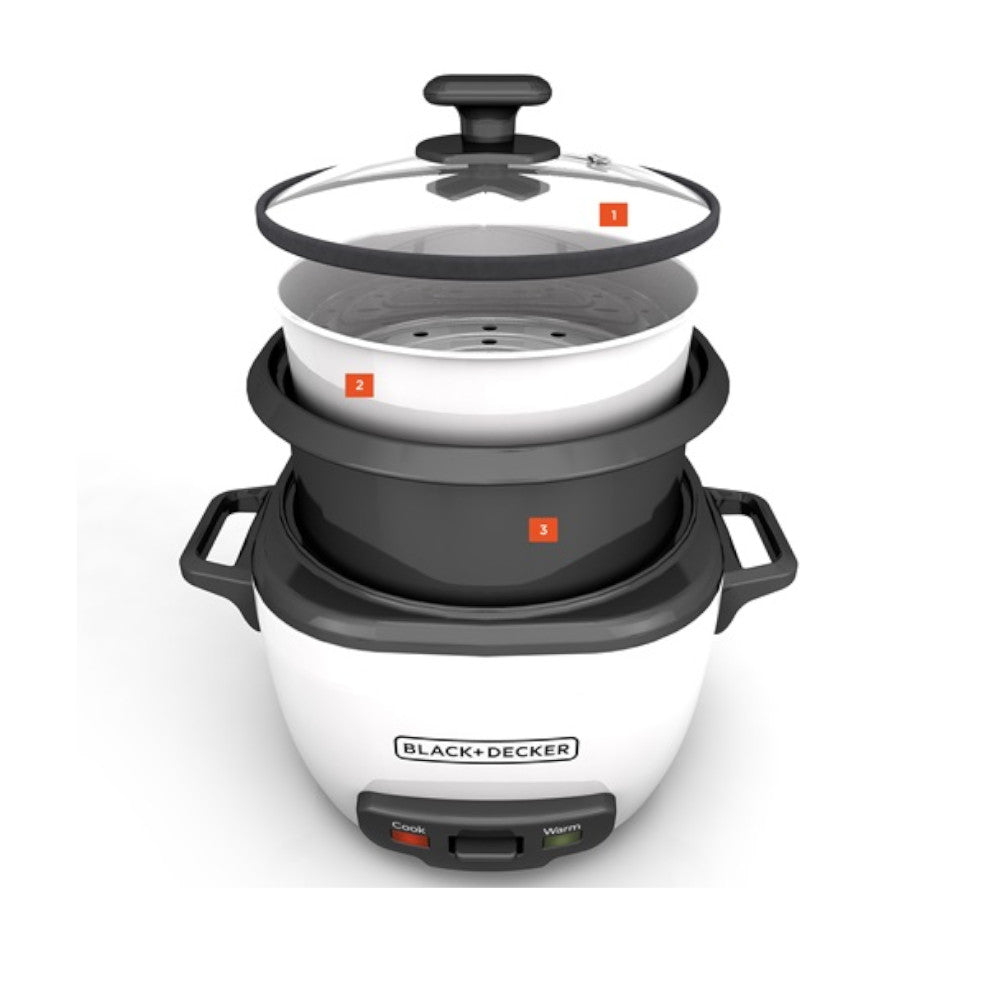BLACK + DECKER RC5280C 28- Cup Rice Cooker- Factory Certified with Full Warranty