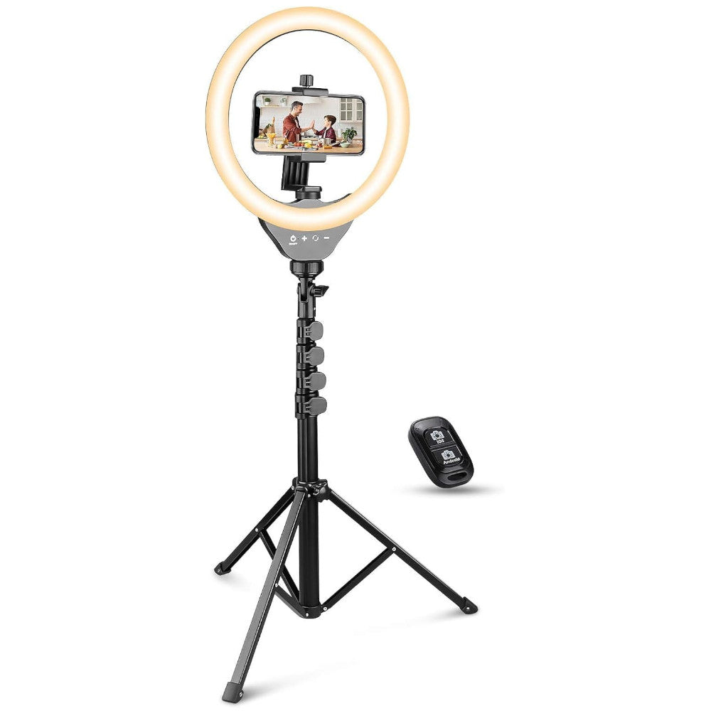 UBEESIZE 10’’ Selfie Ring Light with 62" Stand and Phone holder with Bluetooth shutter