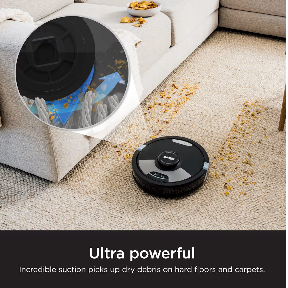 SHARK RV2002 AI Ultra Robot Vacuum and Mop - Factory serviced with Home Essentials warranty