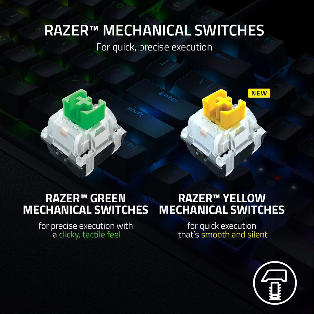 RAZER OFFICAL OUTLET - RZ03-03490200 BlackWidow V3 Mechanical Gaming Keyboard - Razer Renewed