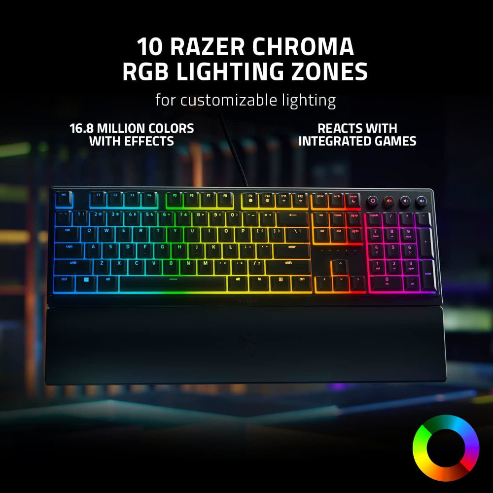 RAZER OFFICAL OUTLET - RZ03-04460200 Ornata V3 Ergonomic Gaming Keyboard- Razer Renewed