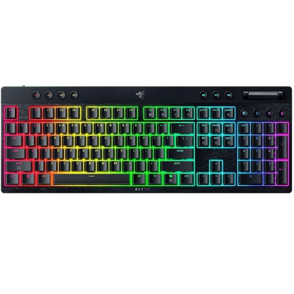 RAZER OFFICAL OUTLET - RZ03-05270200 BlackWidow V4 Low-Profile HyperSpeed Wireless Gaming Keyboard - Razer Renewed