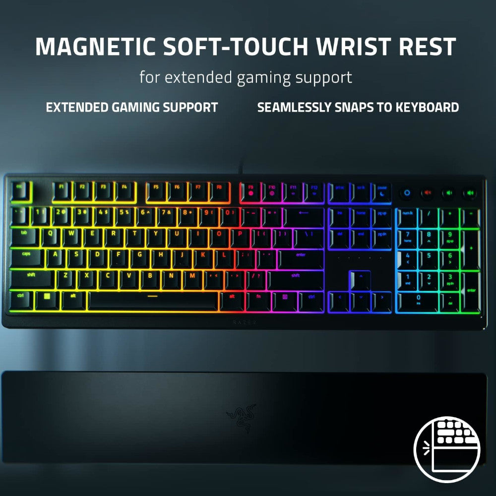 RAZER OFFICAL OUTLET - RZ03-04460200 Ornata V3 Ergonomic Gaming Keyboard- Razer Renewed