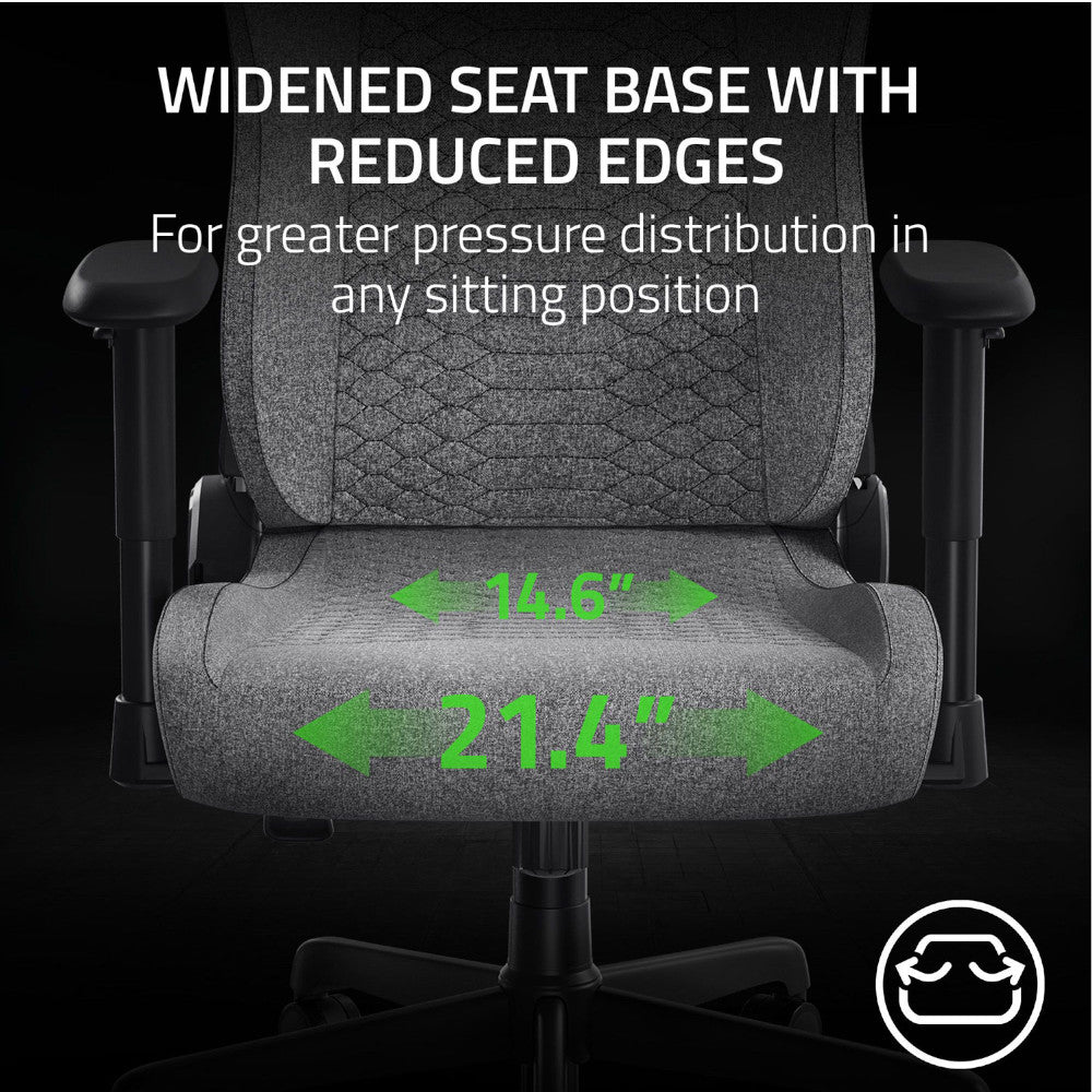 RAZER OFFICAL OUTLET - RZ38-05310200 Iskur V2 X Gaming Chair Grey - Razer Renewed
