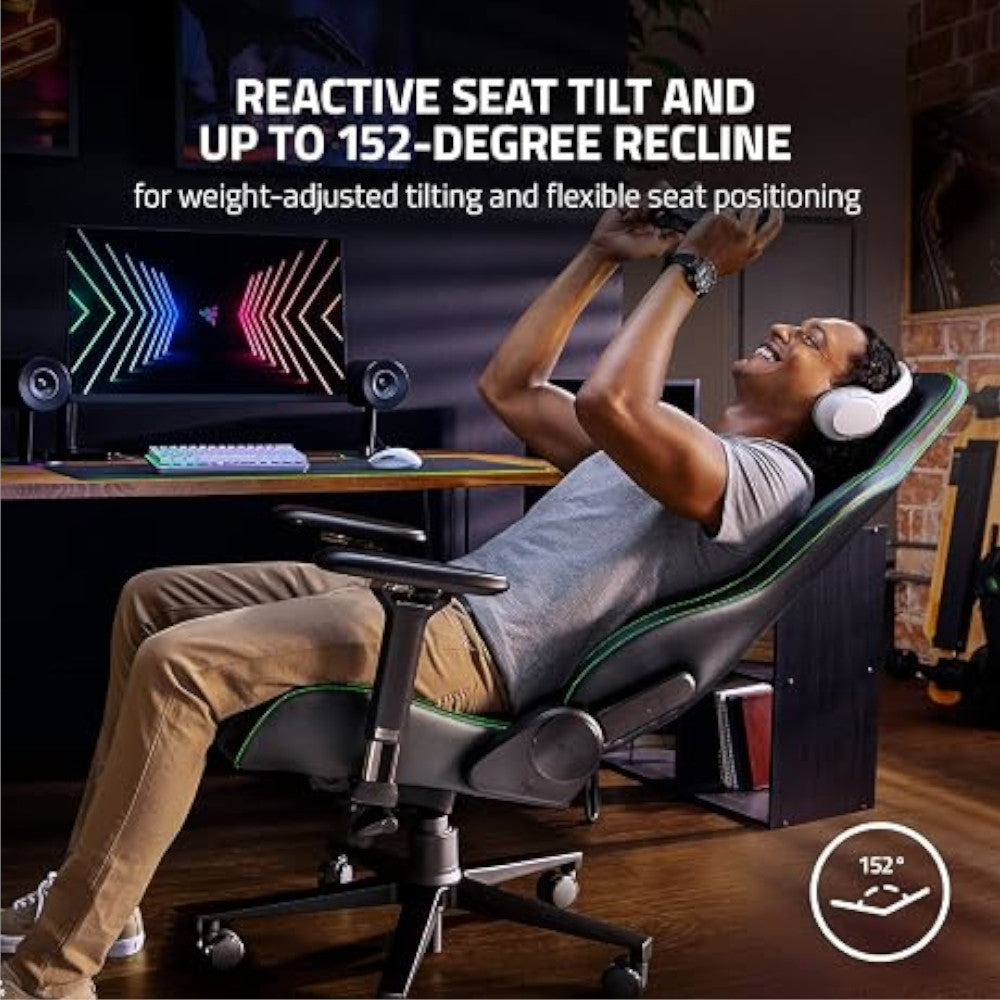 RAZER OFFICAL OUTLET - RZ38-03880700 Enki X Gaming Chair Black/Green - Razer Renewed