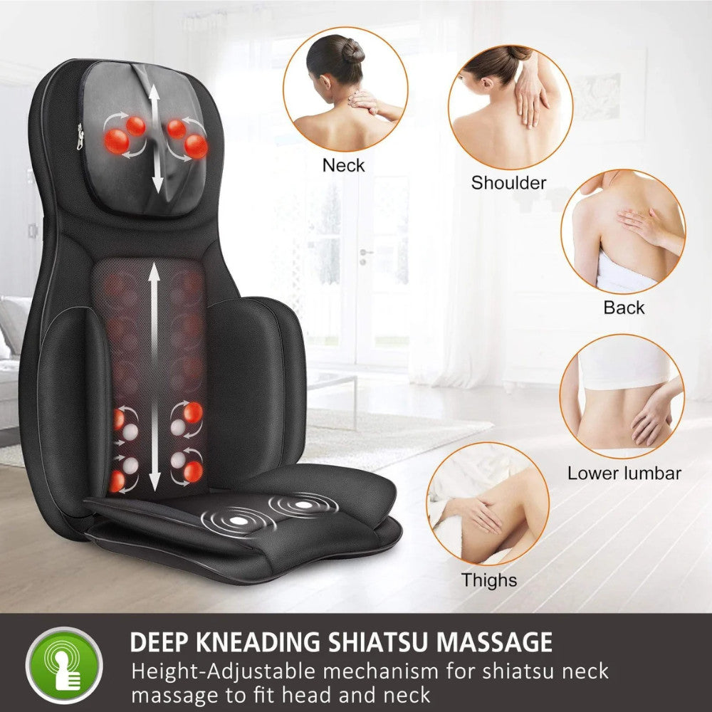 SNAILAX SL-236 Full Body Massage Chair Pad Shiatsu Neck Back Massager with Heat