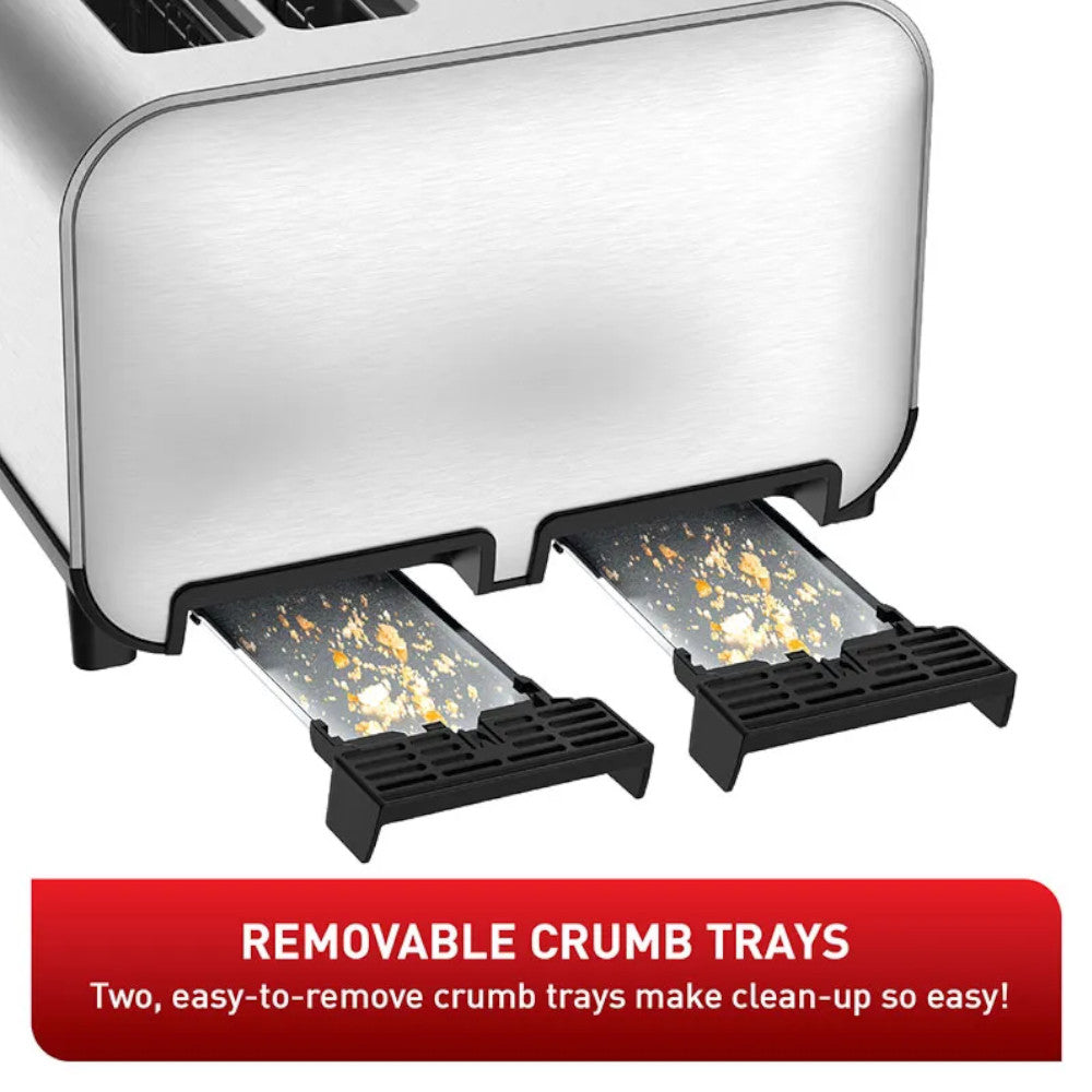 Grille-pain 4 tranches T-FAL TF684D50 Element en acier inoxydable