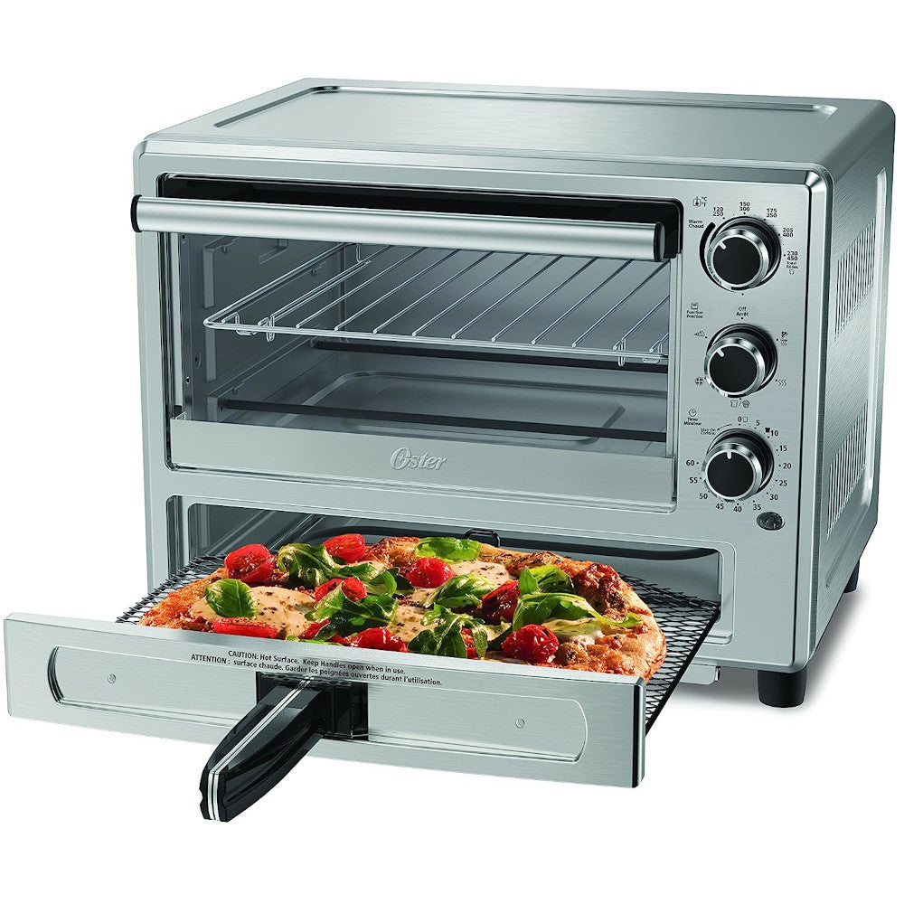 OSTER Stainless Steel Convection Oven with Pizza Drawer - Factory serviced with Home Essentials warranty - TSSTTVPZDS-033
