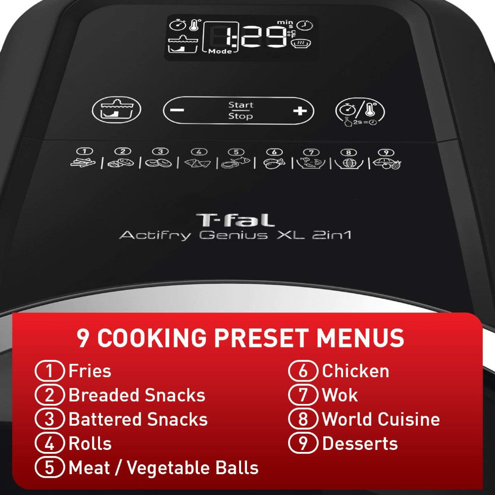 T-FAL ActiFry Air Fryer Genius XL 2 in 1 - YV970850