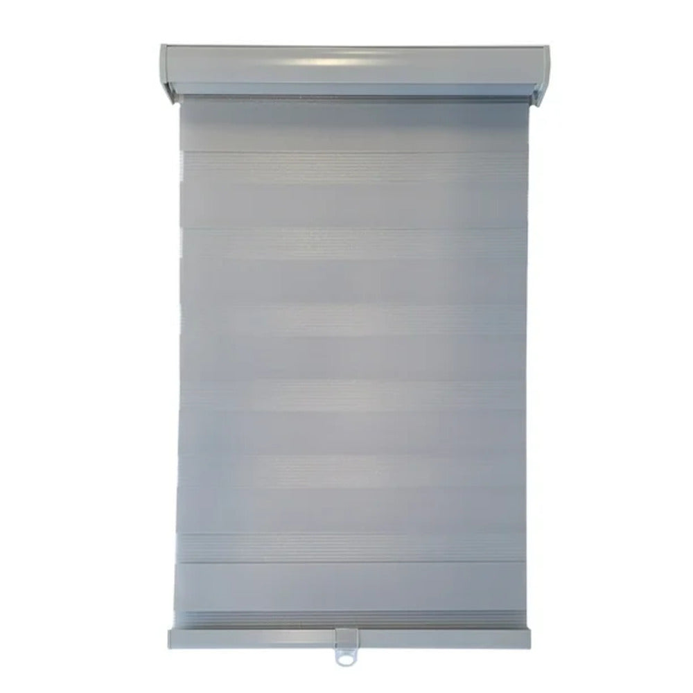 ITY CDNG-3 36 Olivia Stone Cordless Polyester Zebra Day-Night Blind 36"x84" in Grey
