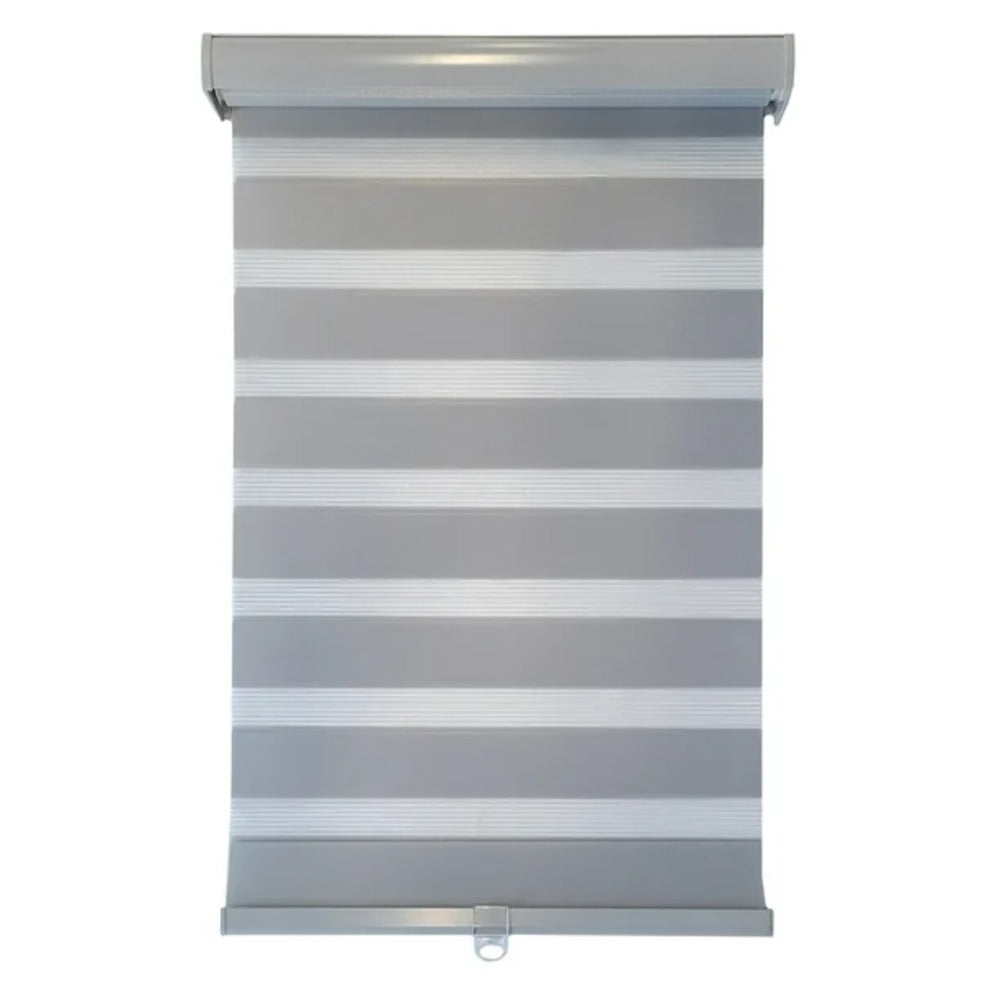 ITY CDNG-3 36 Olivia Stone Cordless Polyester Zebra Day-Night Blind 36"x84" in Grey