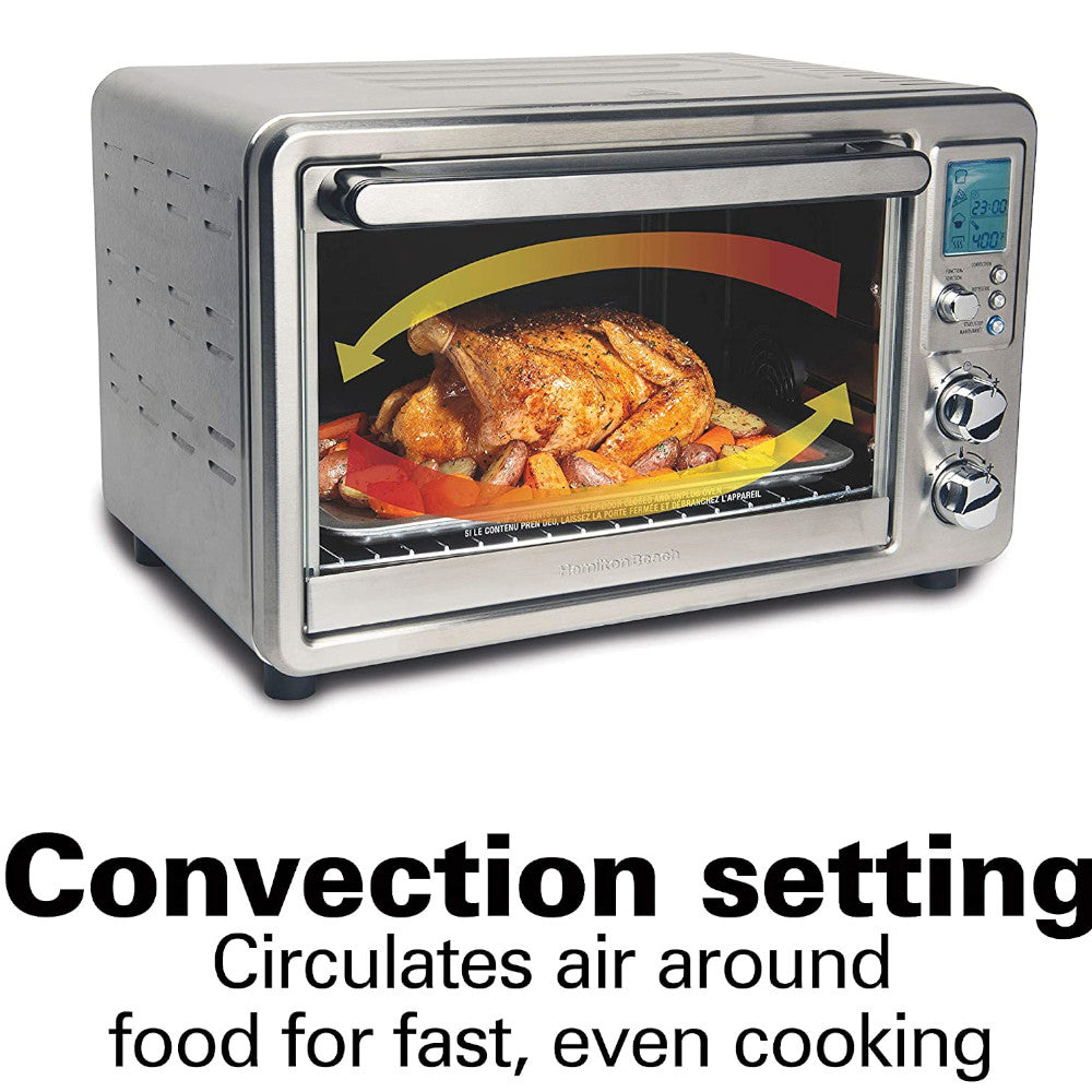 HAMILTON BEACH Four grille-pain numérique et à convection en acier inoxydable - Remis à neuf avec garantie complète du fabricant - 31190C