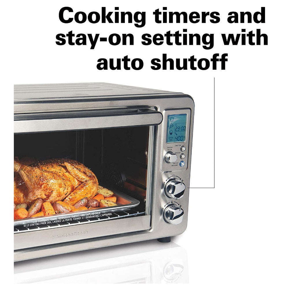 HAMILTON BEACH Four grille-pain numérique et à convection en acier inoxydable - Remis à neuf avec garantie complète du fabricant - 31190C