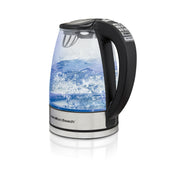 HAMILTON BEACH Bouilloire électrique sans fil en verre avec 6 réglages de température réglables programmables - 40941C