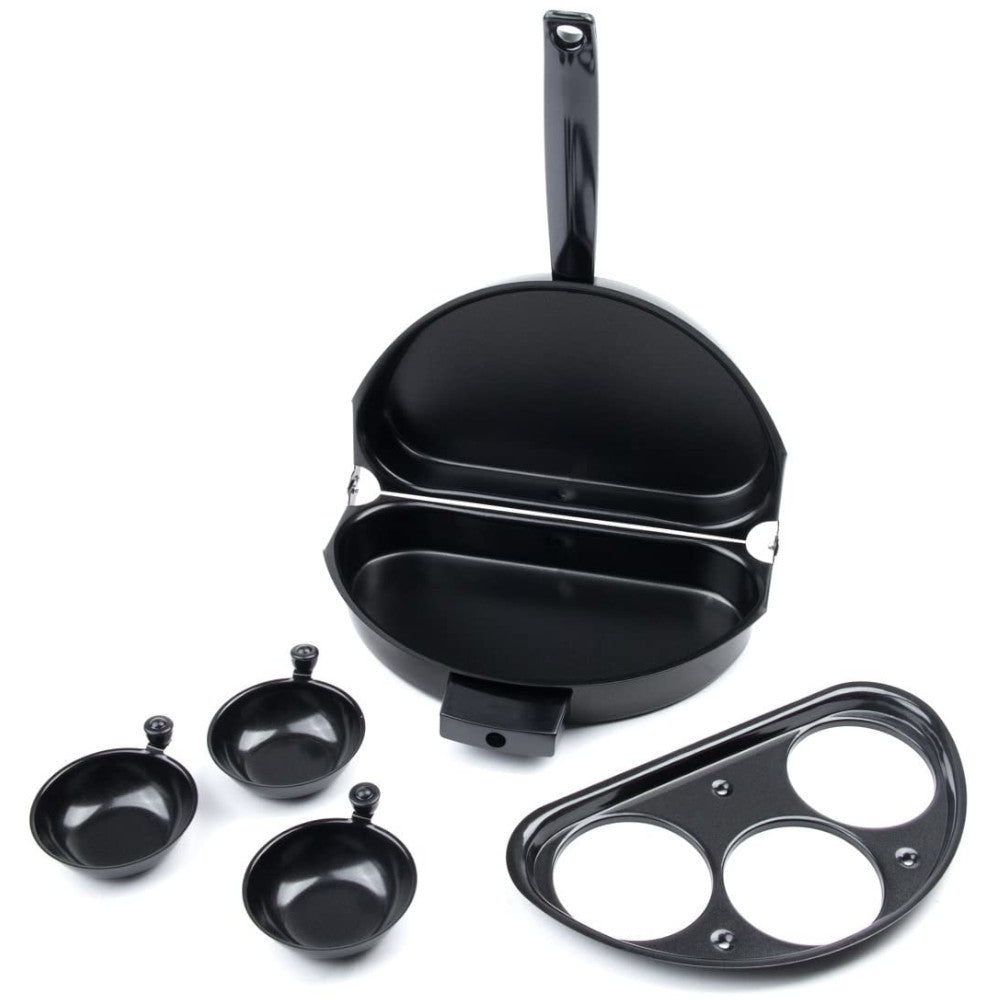 Poêle à omelette antiadhésive avec pocheuse à œufs FOX RUN - 4498