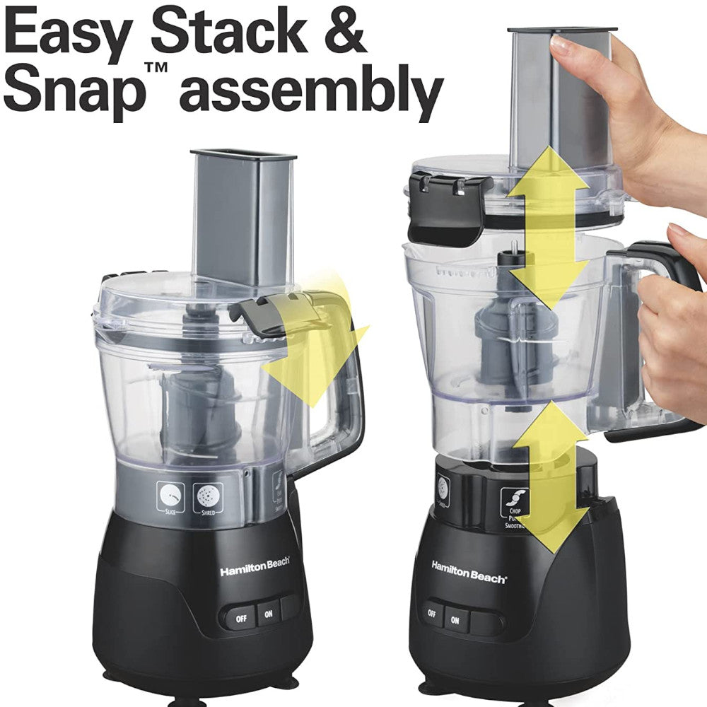 HAMILTON BEACH Stack and Snap Compact Food Processor - 70510