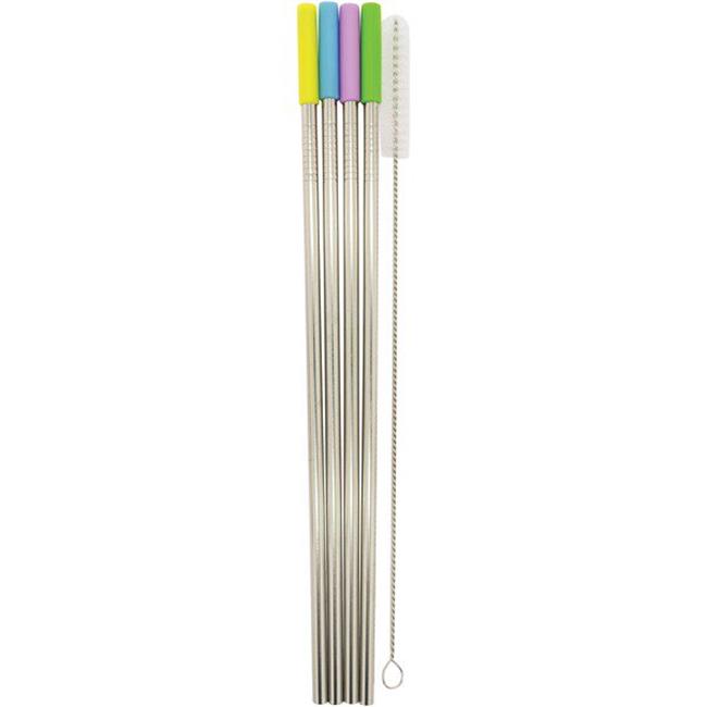 STARFRIT Paquet de 4 pailles réutilisables en acier inoxydable - 0807230060000