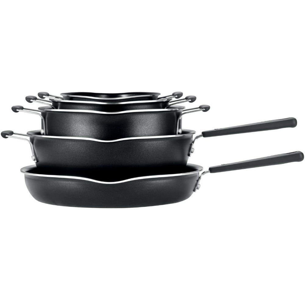 Batterie de cuisine empilable antiadhésive 10 pièces T-FAL - B198SA74