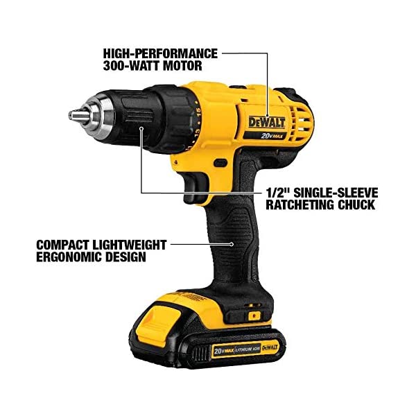 DEWALT Kit de perceuse compacte au lithium-ion 20 V - Remis à neuf avec garantie complète du fabricant - DCD771C2