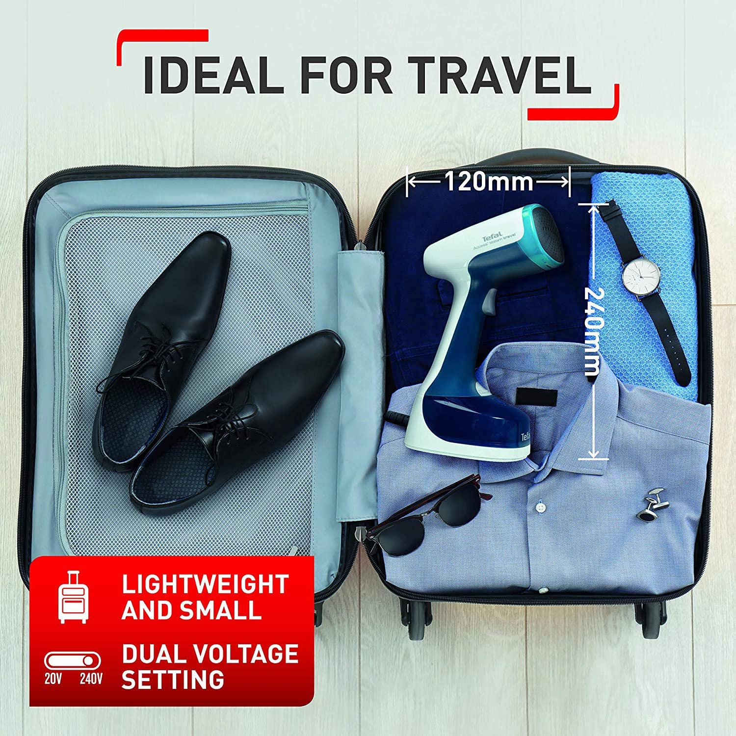 Défroisseur vapeur portatif polyvalent T-FAL - Emballage imparfait avec garantie complète - DT7050