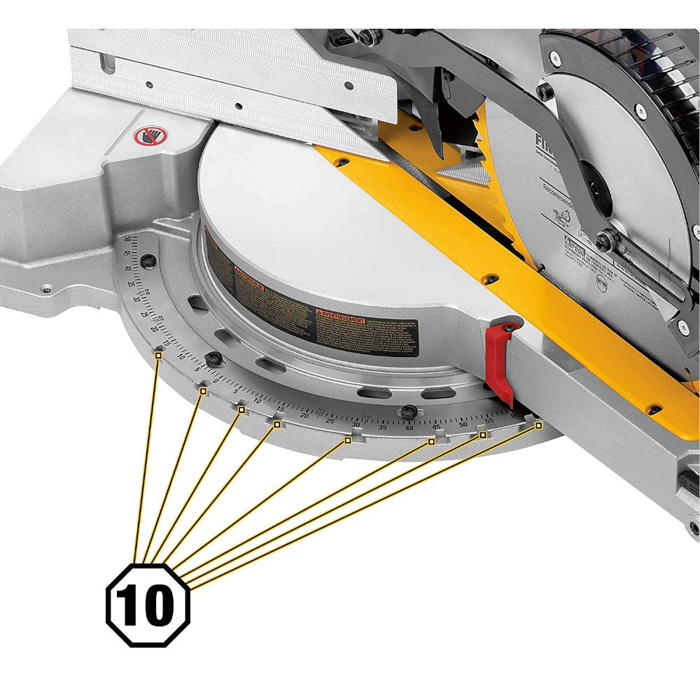 DEWALT Scie à onglets composée coulissante à double biseau de 12 pouces - Reconditionnée avec la garantie Dewalt - DWS779