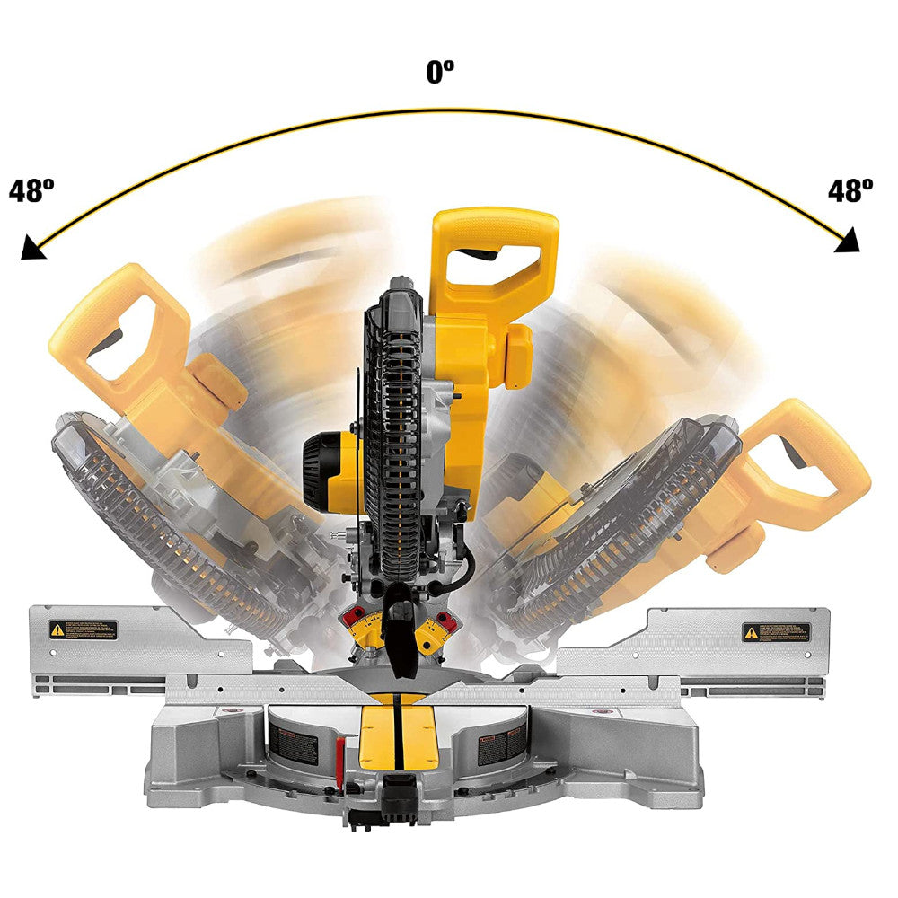 DEWALT Scie à onglets composée coulissante à double biseau de 12 pouces - Reconditionnée avec la garantie Dewalt - DWS779