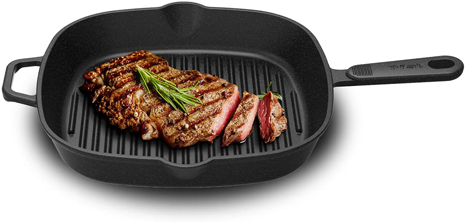 T-FAL Cast Iron Square Grill Pan (26cm) - E2264074