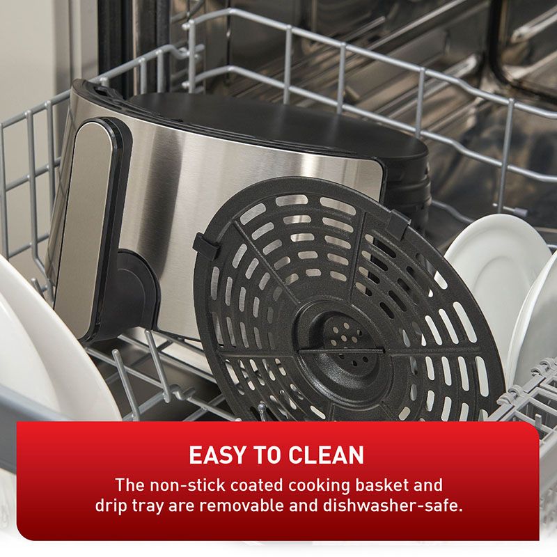Friteuse à air Prestige numérique en acier inoxydable T-FAL 4,2 L - Emballage imparfait avec garantie complète - EY403D50