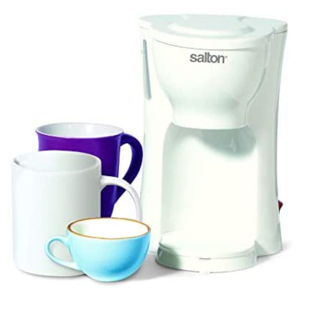 SALTON 1 Cup Mini Compact Drip Coffee Maker with Reusable Mesh Filter - FC1026