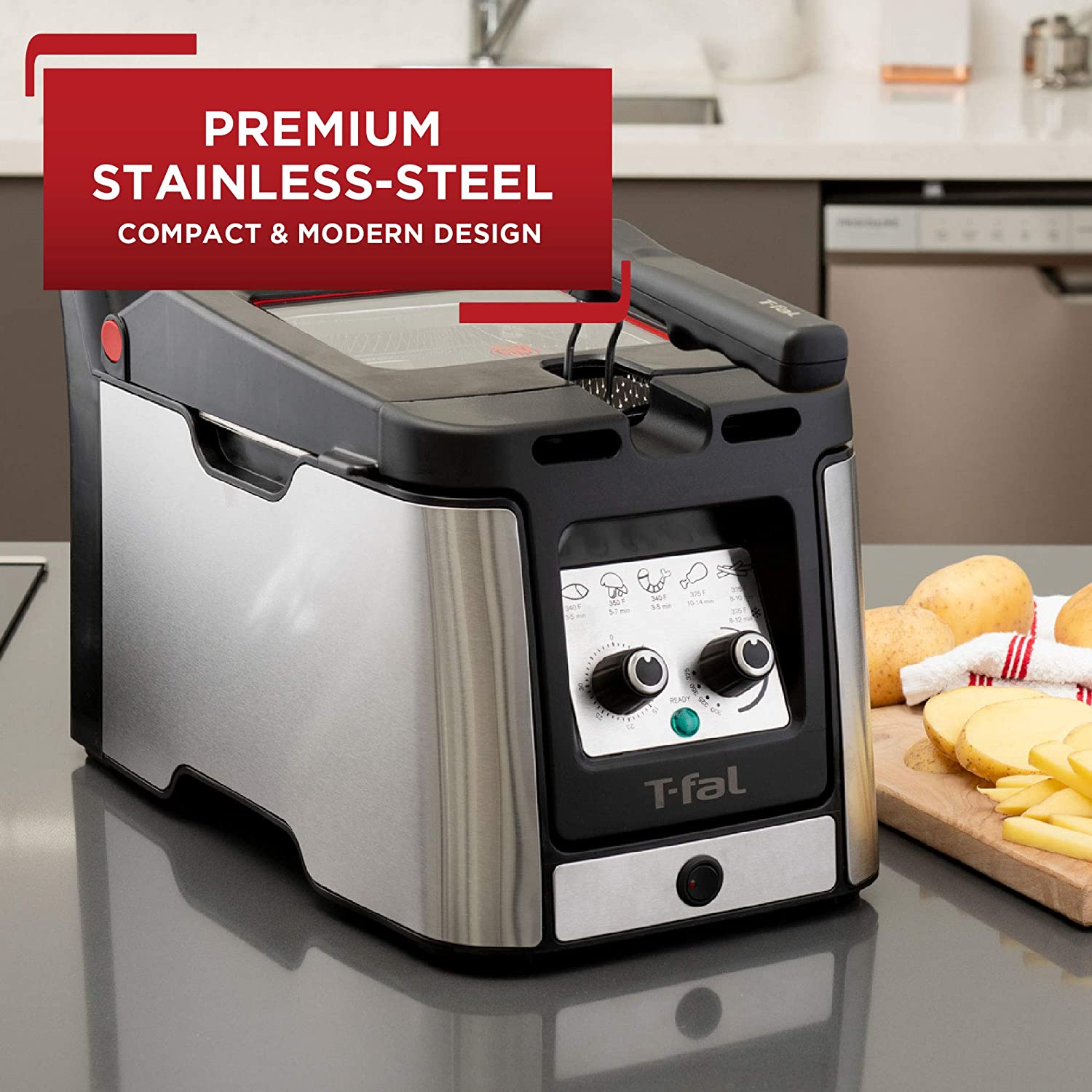 Friteuse sans odeur T-FAL - Emballage imparfait avec garantie complète - FR600D51 