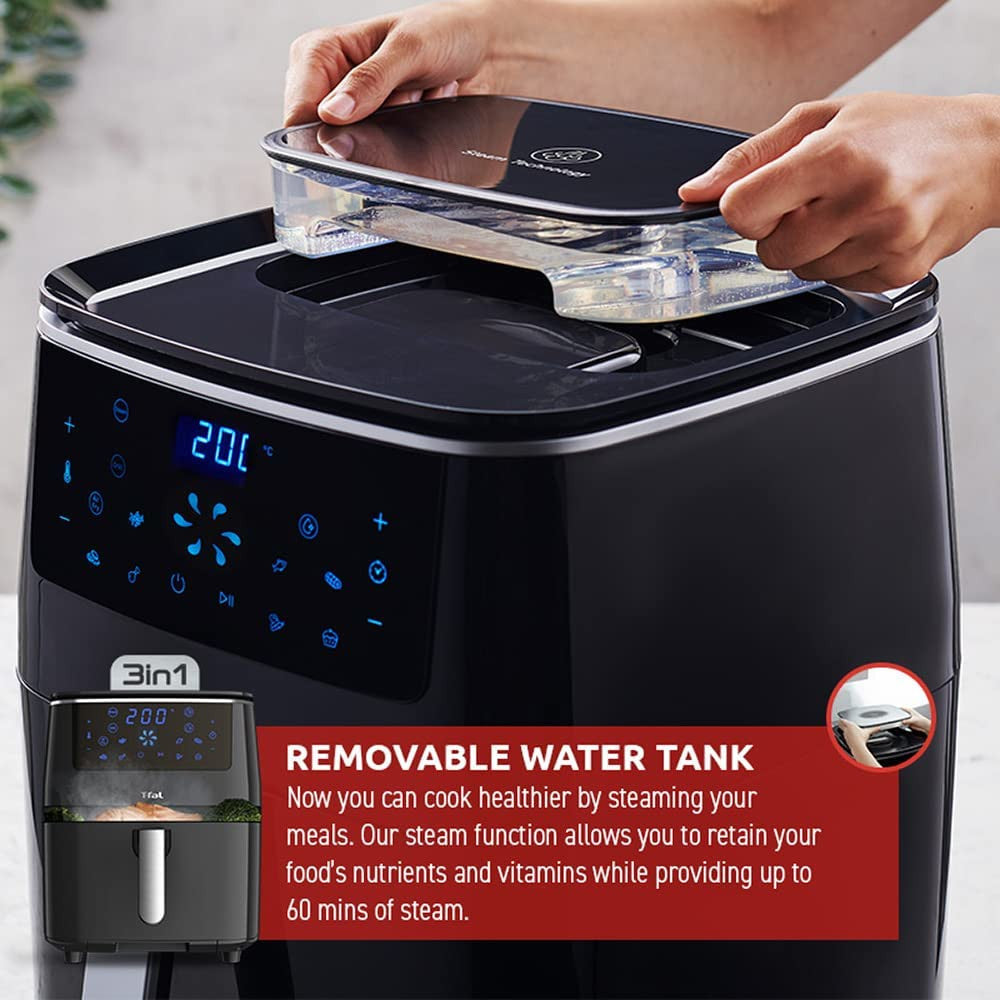 Friteuse à air XXL T-FAL Easy Fry Grill &amp; Steam 3in1 - Emballage défectueux avec garantie complète - FW201850
