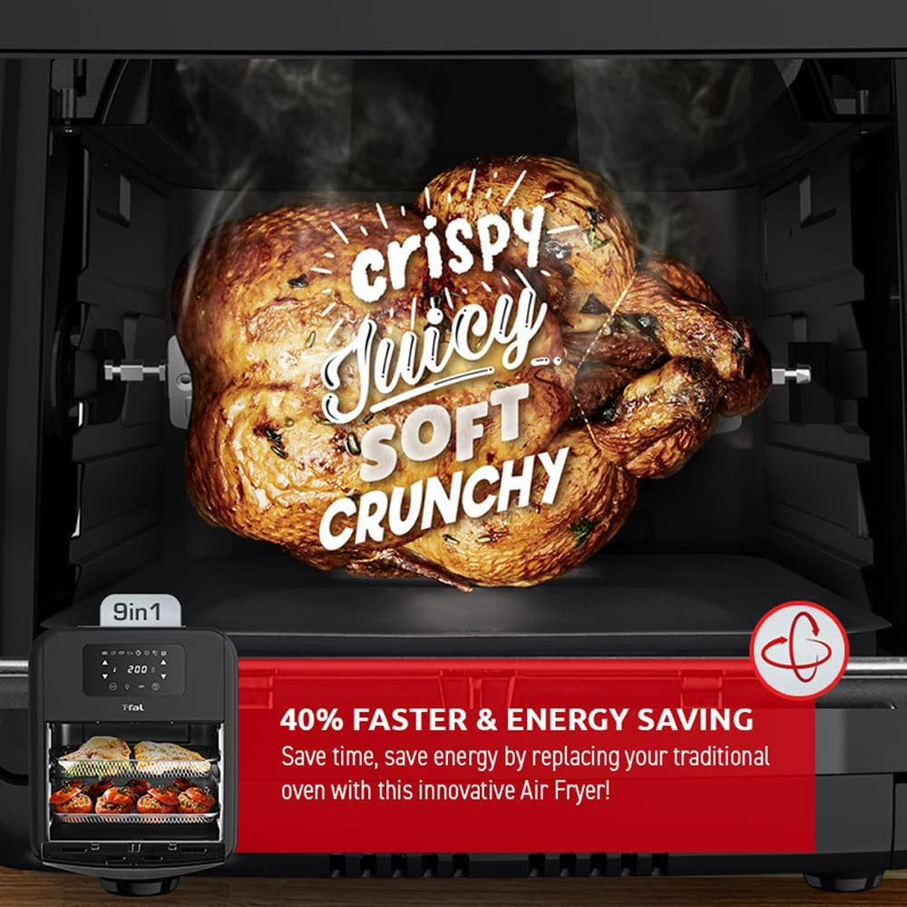 T-FAL Easy Fry Toast Oven and Grill Four à friteuse à air 9 en 1 - Emballage défectueux avec garantie complète - FW501850