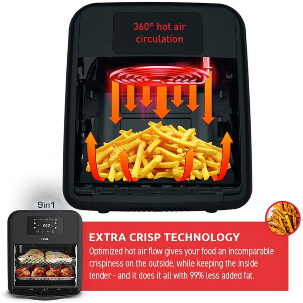 T-FAL Easy Fry Toast Oven and Grill Four à friteuse à air 9 en 1 - Emballage défectueux avec garantie complète - FW501850