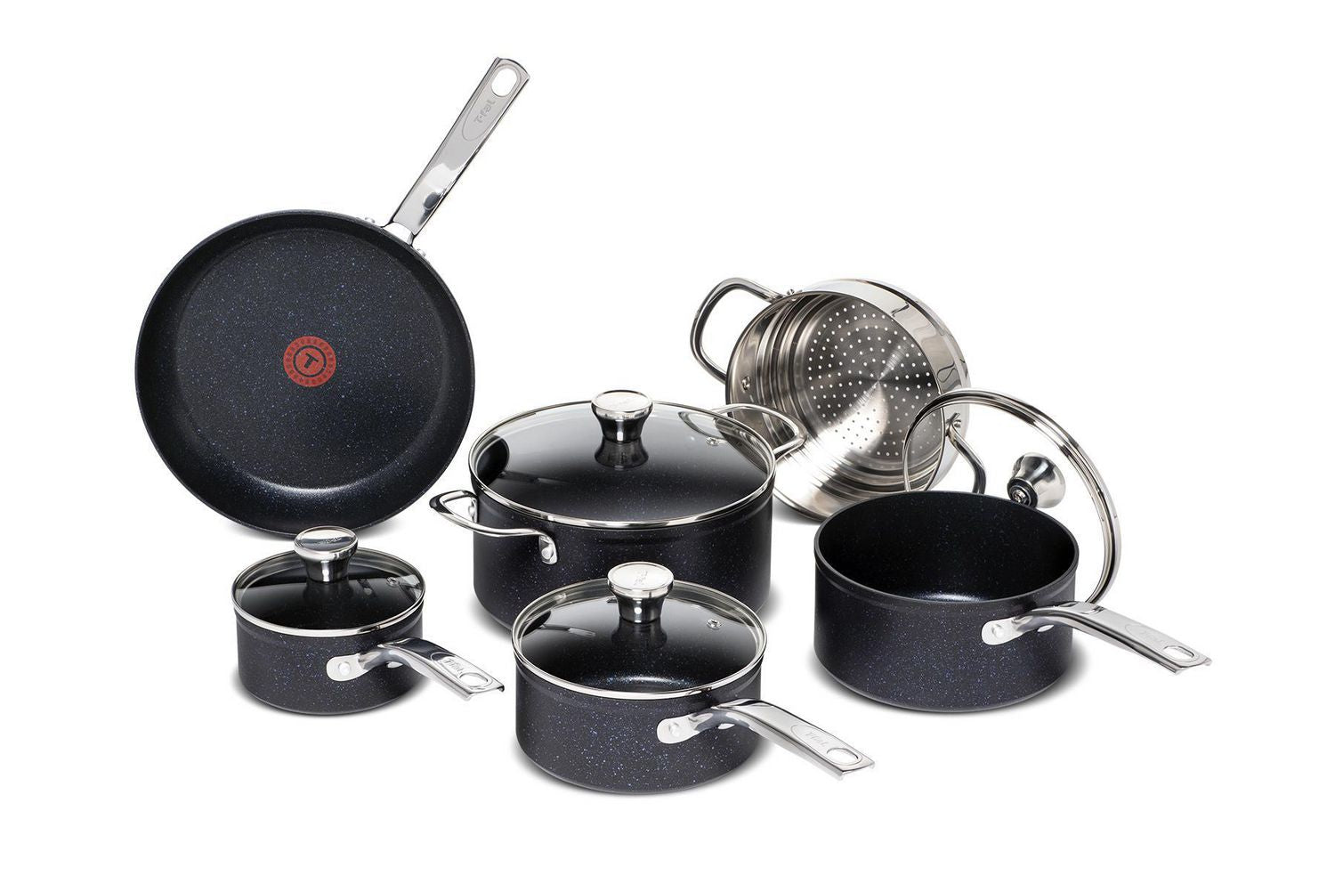T-FAL Sapphire 10 Piece Cookware Set  - G104SA74