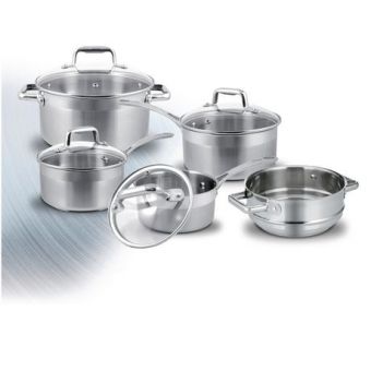 T-FAL 9 Piece Inspire Pot Set  -Blemished package with full warranty -  G707S974