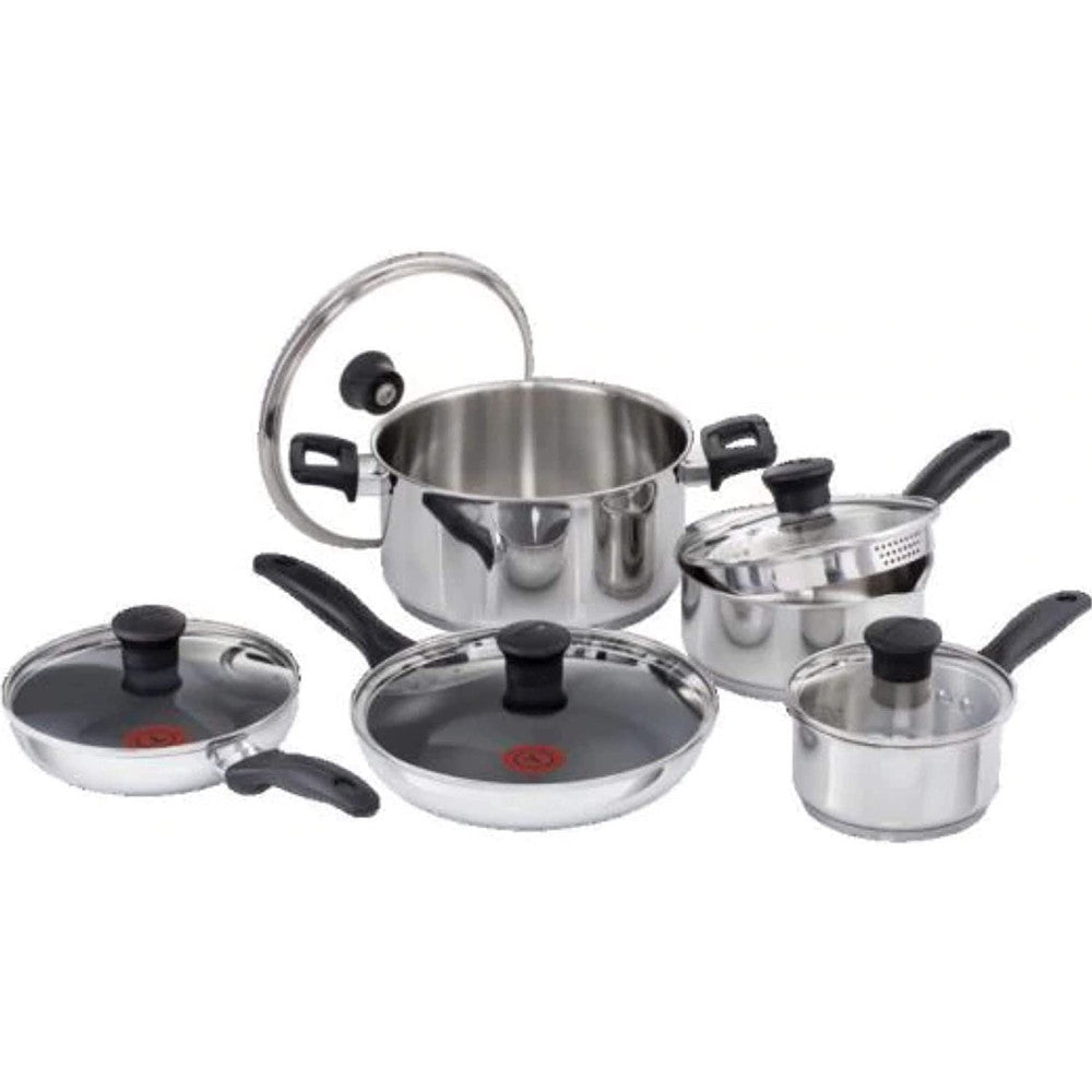 T-FAL 10Pc Stainless Steel Pot Set - G717SADI