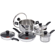T-FAL 10Pc Stainless Steel Pot Set - G717SADI