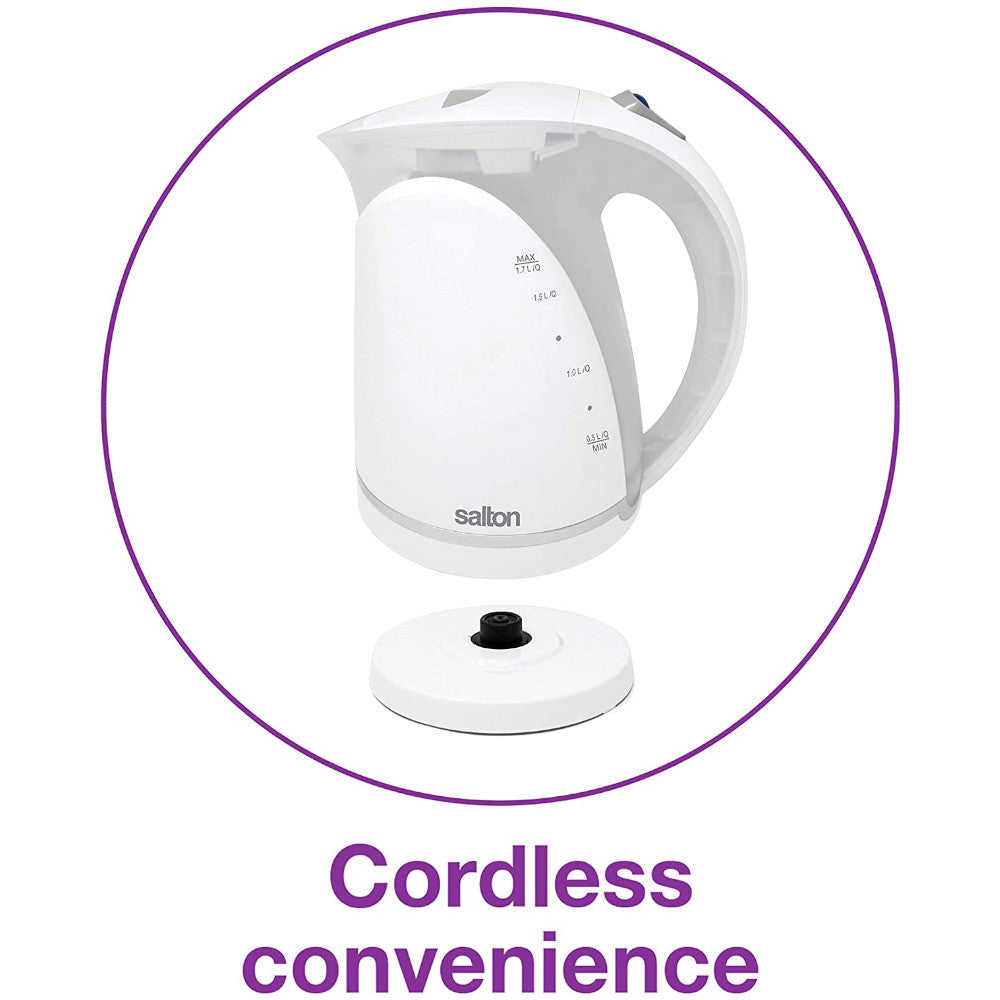 SALTON Cordless Electric Kettle, Water Boiler and Tea Heater - JK1648W
