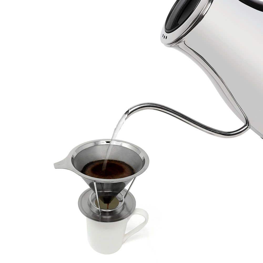 SALTON 360º Stainless Steel Cordless Electric Gooseneck Kettle - JK1802