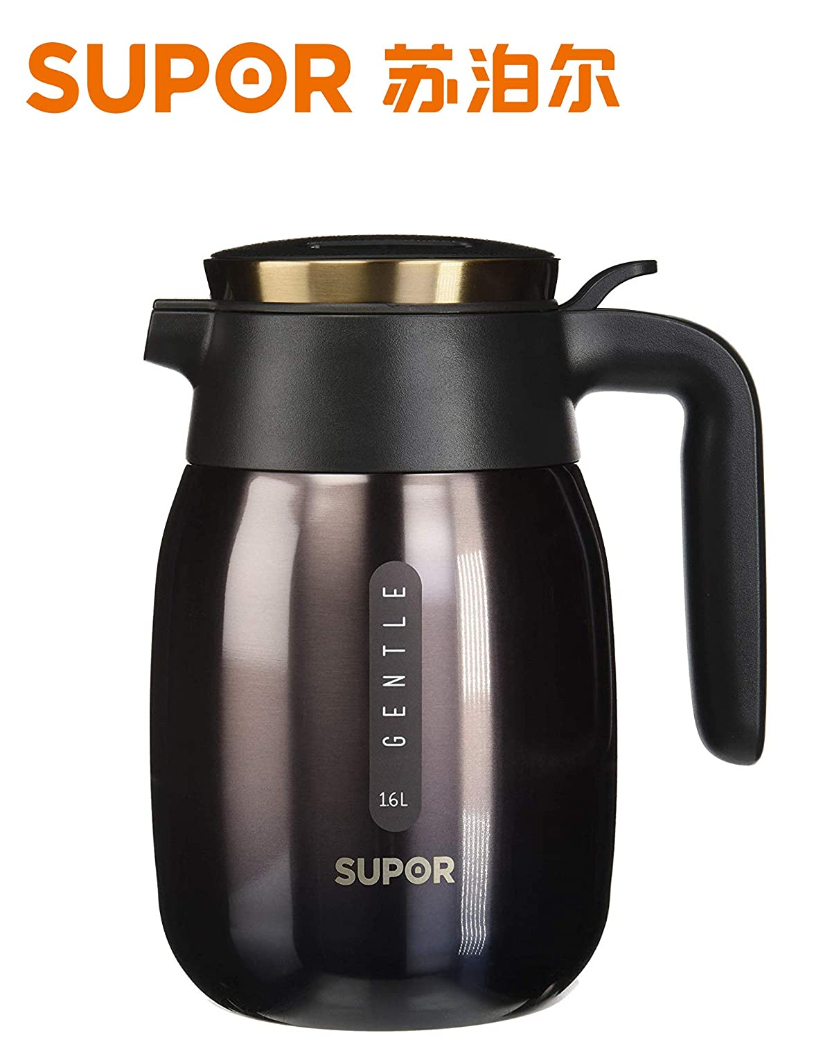 Pichet isotherme SUPOR 1,6 L - Emballage imparfait avec garantie complète - KC16BK1C