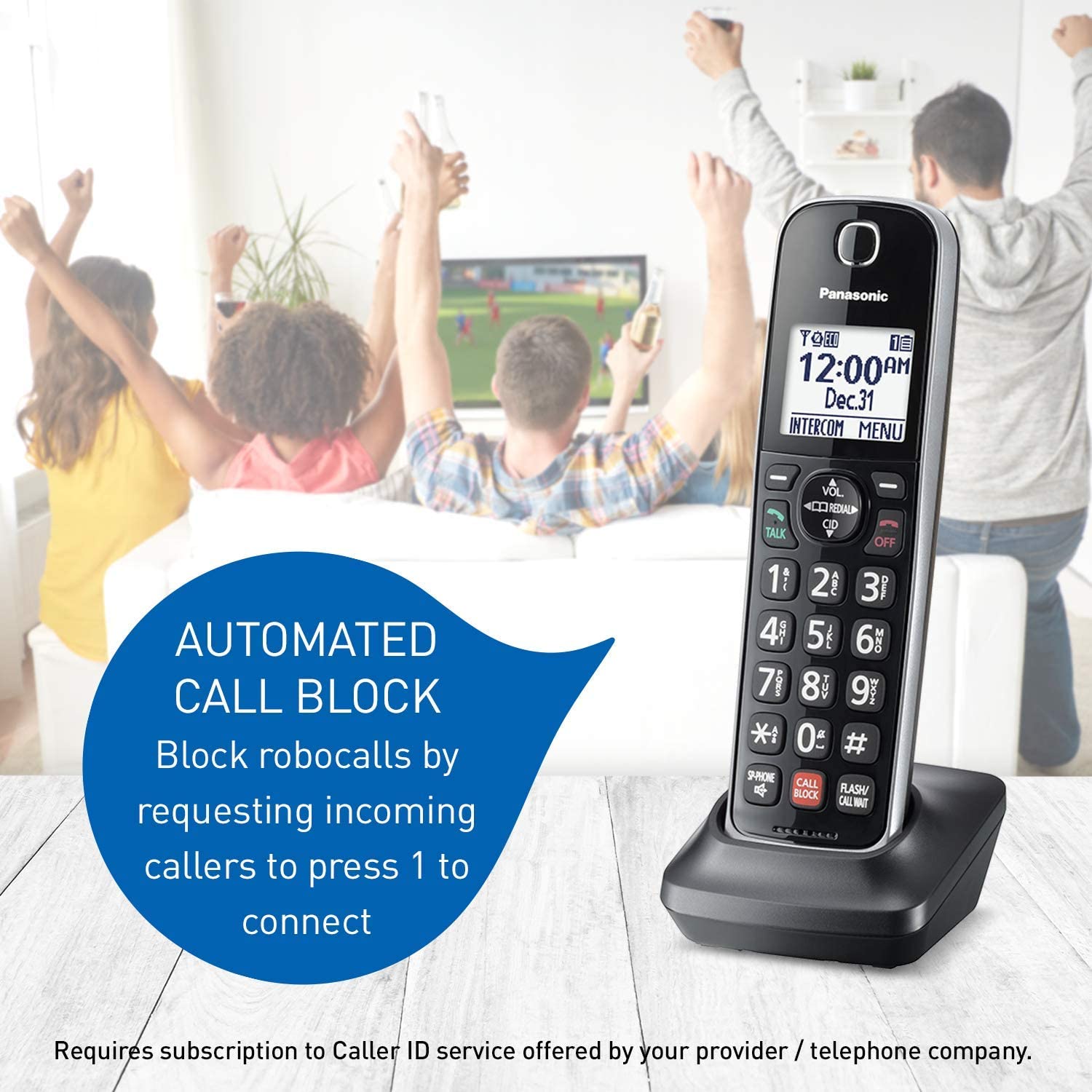 PANASONIC 2-Handset DECT 6.0 Corded/Cordless Phone with Answering Machine - KXTGF872C
