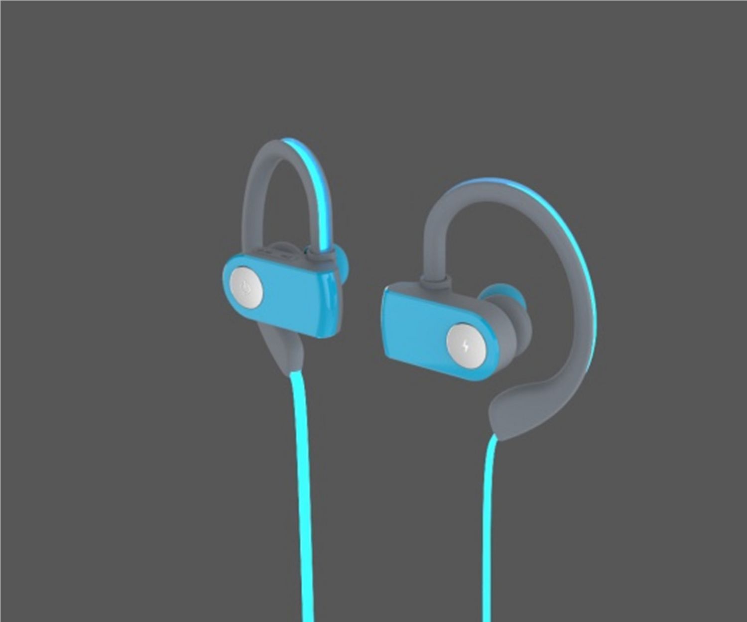 SHARPER IMAGE Bluetooth Earbuds with LED Light Up Cord - SBT543BL