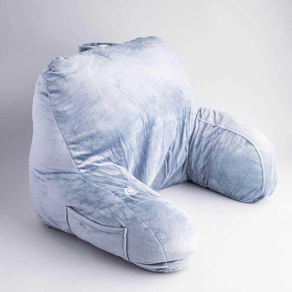 SHARPER IMAGE Plush Bedrest Vibrating Pillow with Arms - SMG1408GY
