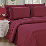 BAMBOO LIVING 6PC Queen Sheet Set Burgundy - SS6PCQBU