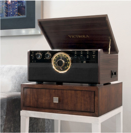 VICTROLA 7 in 1 Nostalgic Turntable with CD, radio & Cassette - VTA-370B