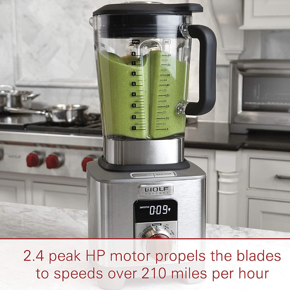 WOLF Gourmet High-Performance Blender - Factory serviced with 1 year warranty - WGBL100S